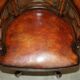 Victorian captain's chair in leather restored by Cornelius V Smith.