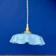 Vintage blue Clichy glass pendant light