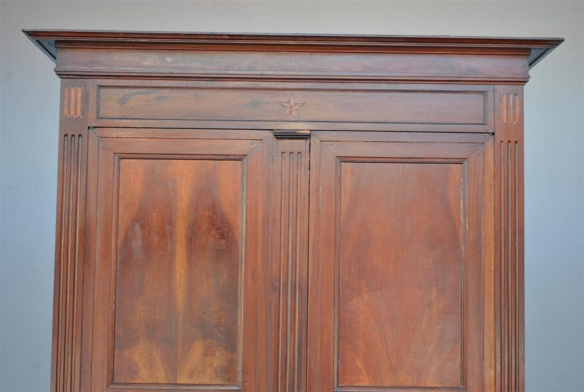Wardrobe Louis XVI period 18th century mahogany
