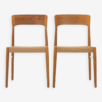 Paire de chaises de salle à manger par Henning Kjaernulf pour Korup Stolefabrik 1960