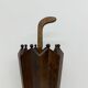 Art Deco chestnut wooden umbrella stand, France 1930s