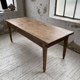 Farmhouse table in oak and walnut 2m