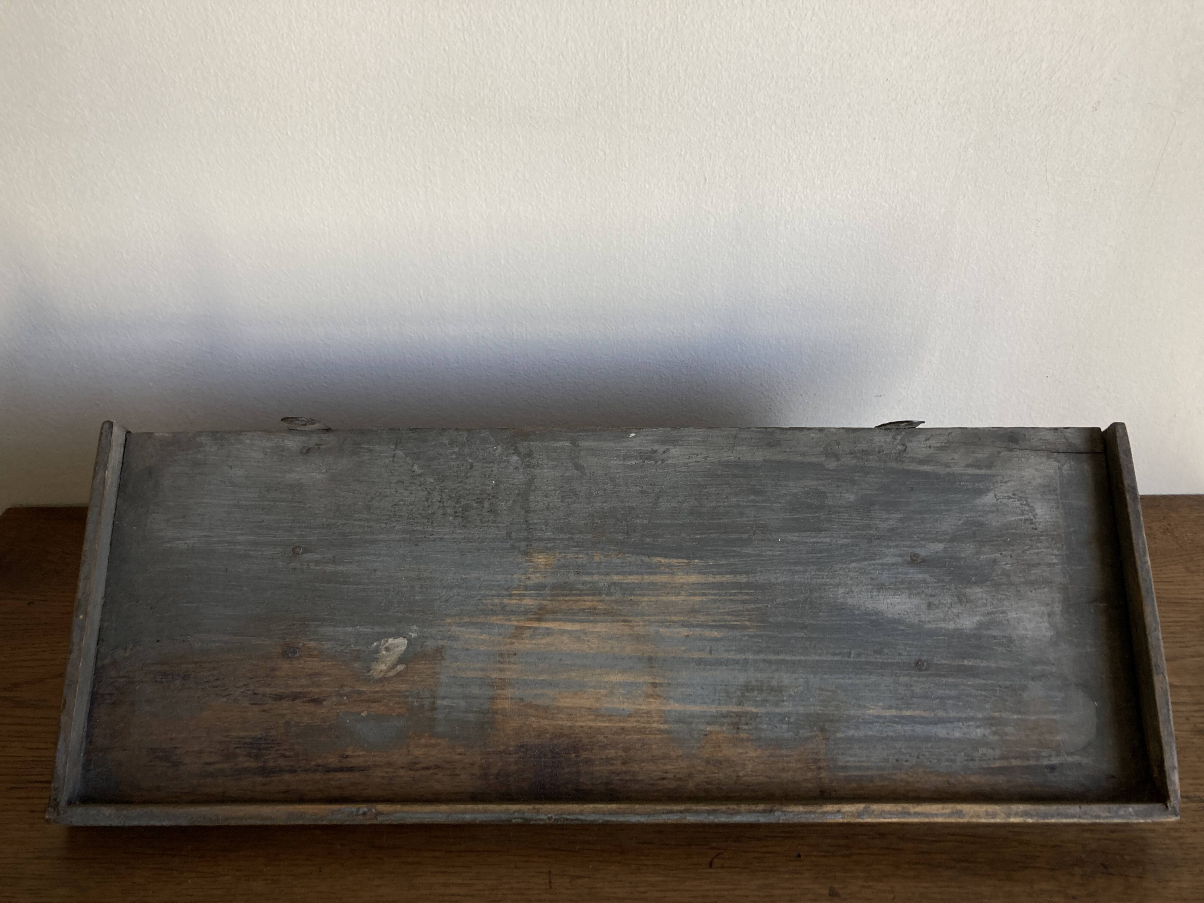 Hudson Farmhouse Folk Art Country Shelf Original Gray Patina