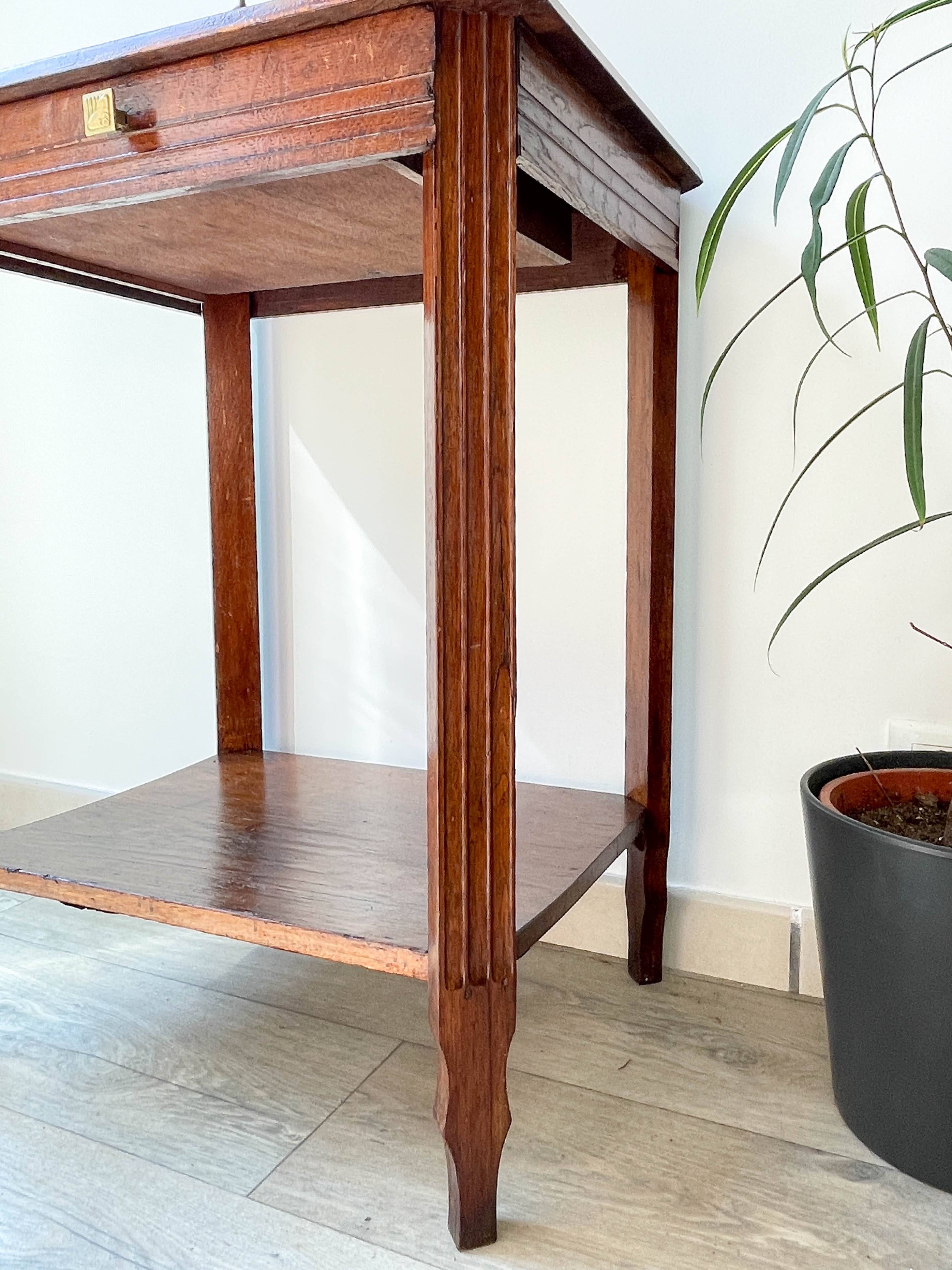 Side table vintage art deco style pedestal table