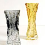 1970s Brutalist Art Glass Vases by Kurt Wokan, Handmade in Germany