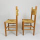 Chaises paillées rustiques années 70