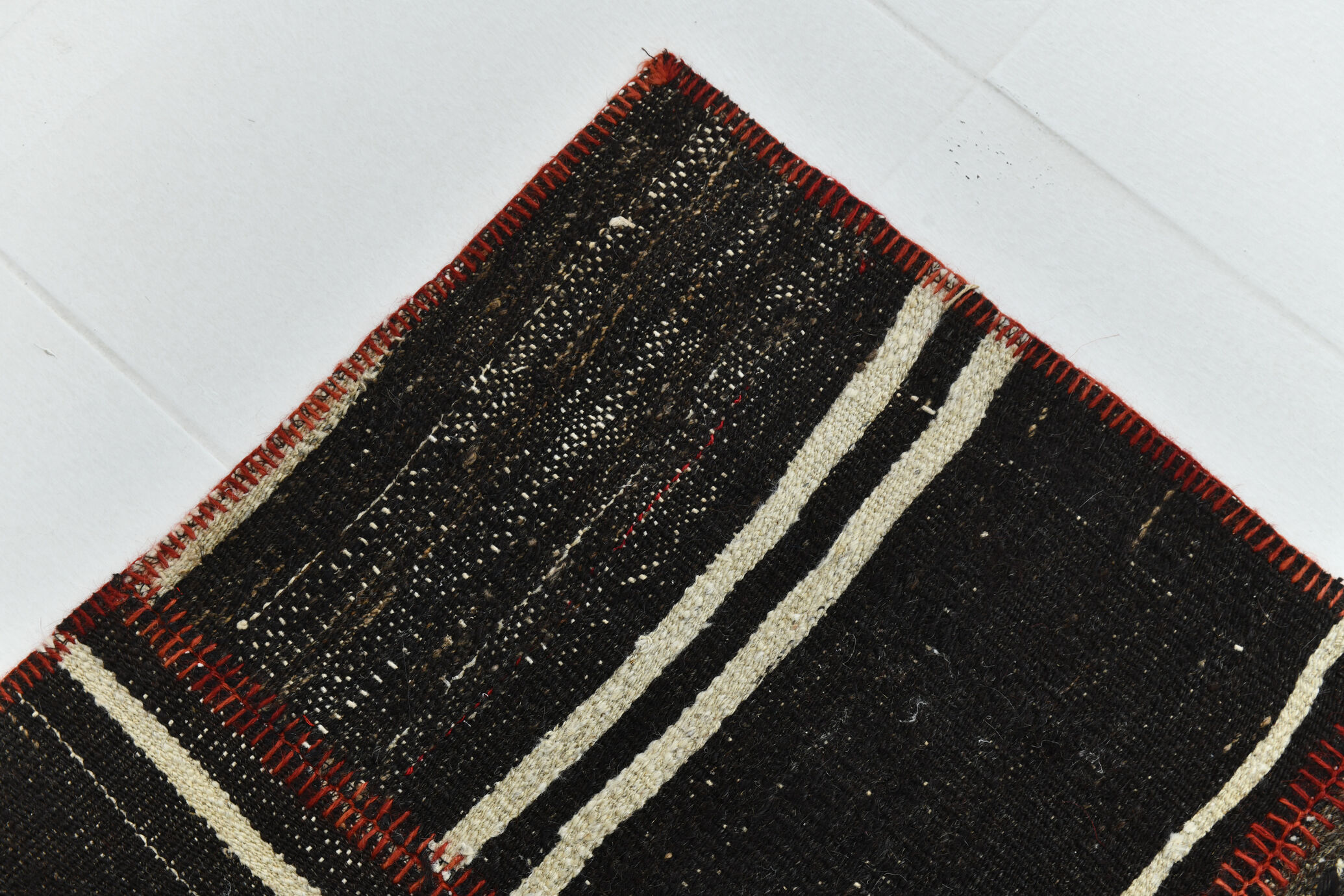 2x8 brown & beige vintage runner rug 66x248cm