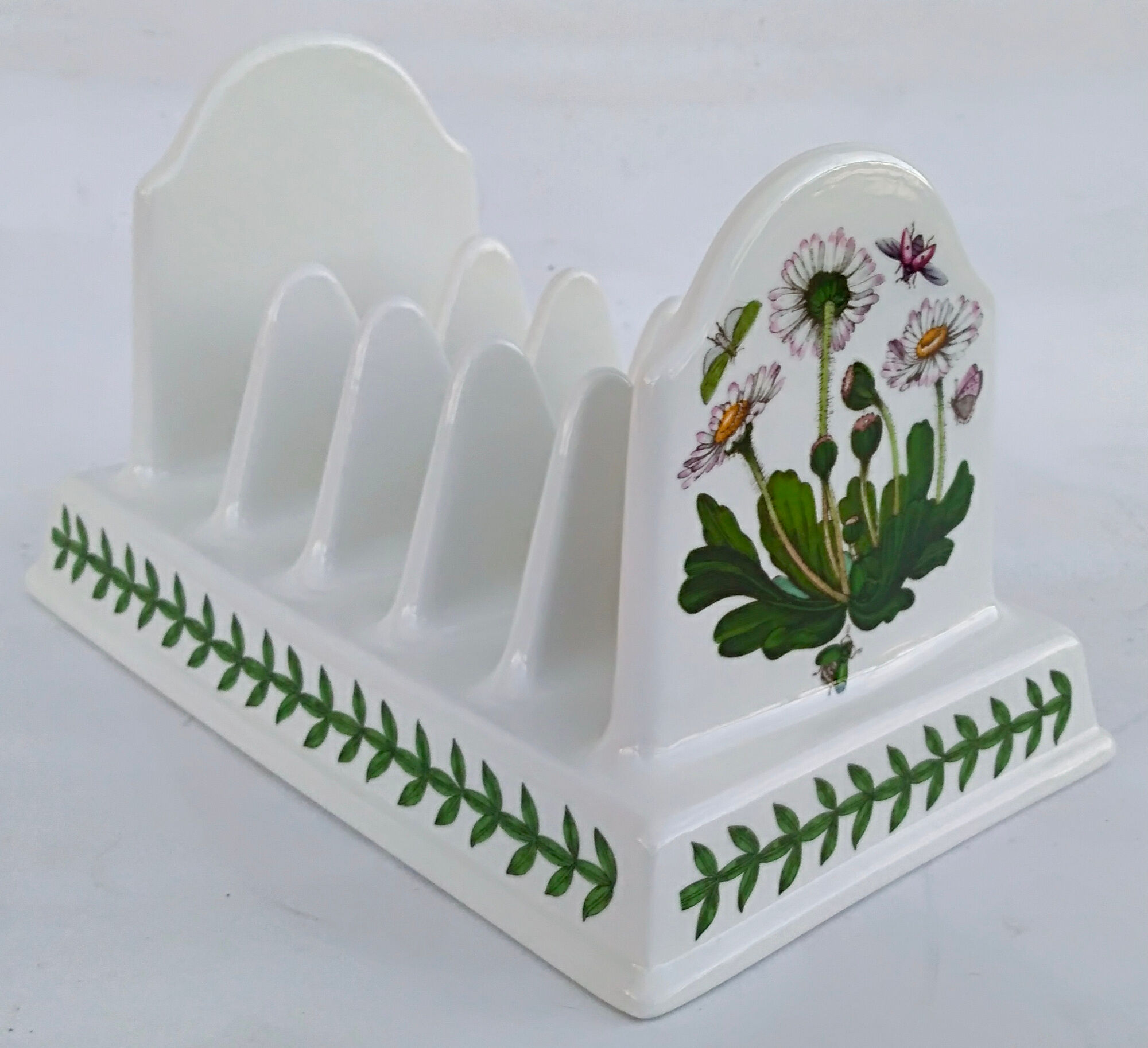 Toast holder earthenware portmeirion made in england décor botanic garden