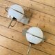 Paire d'appliques globe murale space age vintage 1970