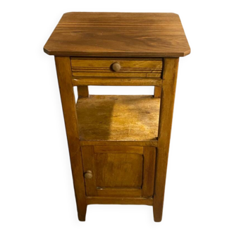 Table de chevet bois année 50