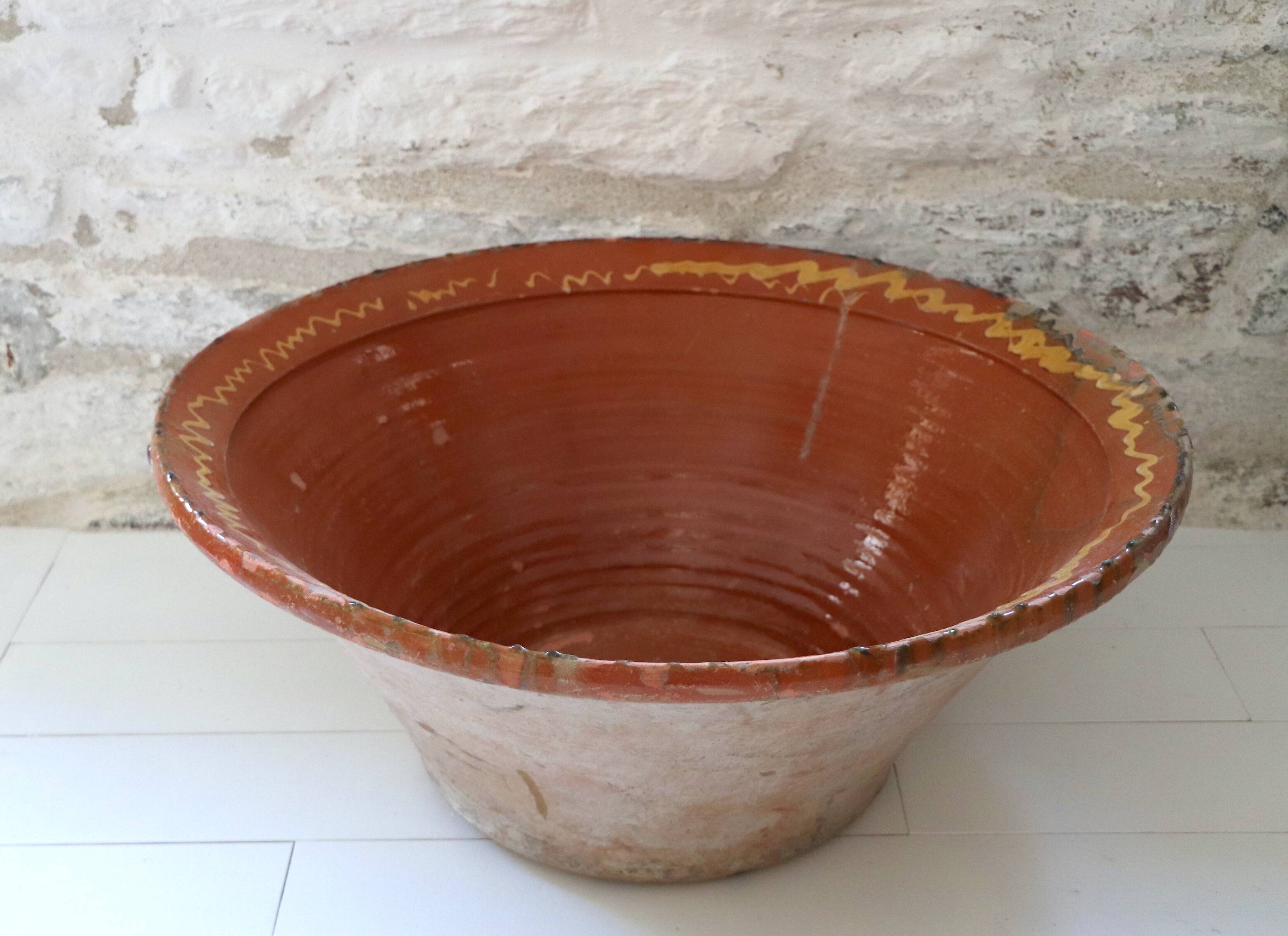 Large Lebrillo Pottery Minorca Spain 19th century