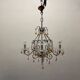 Pink Murano Glass Crystal Beaded Chandelier 1960’s