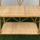 Pair of rattan and bamboo shelves or wall-bookcases, 1970