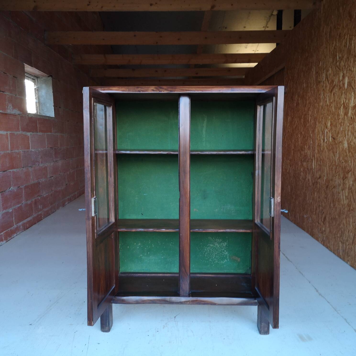 brutalist display cabinet olavi hanninen solid oak mikko nupponen, finland 1960