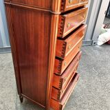 Louis XVI marble top chest of drawers