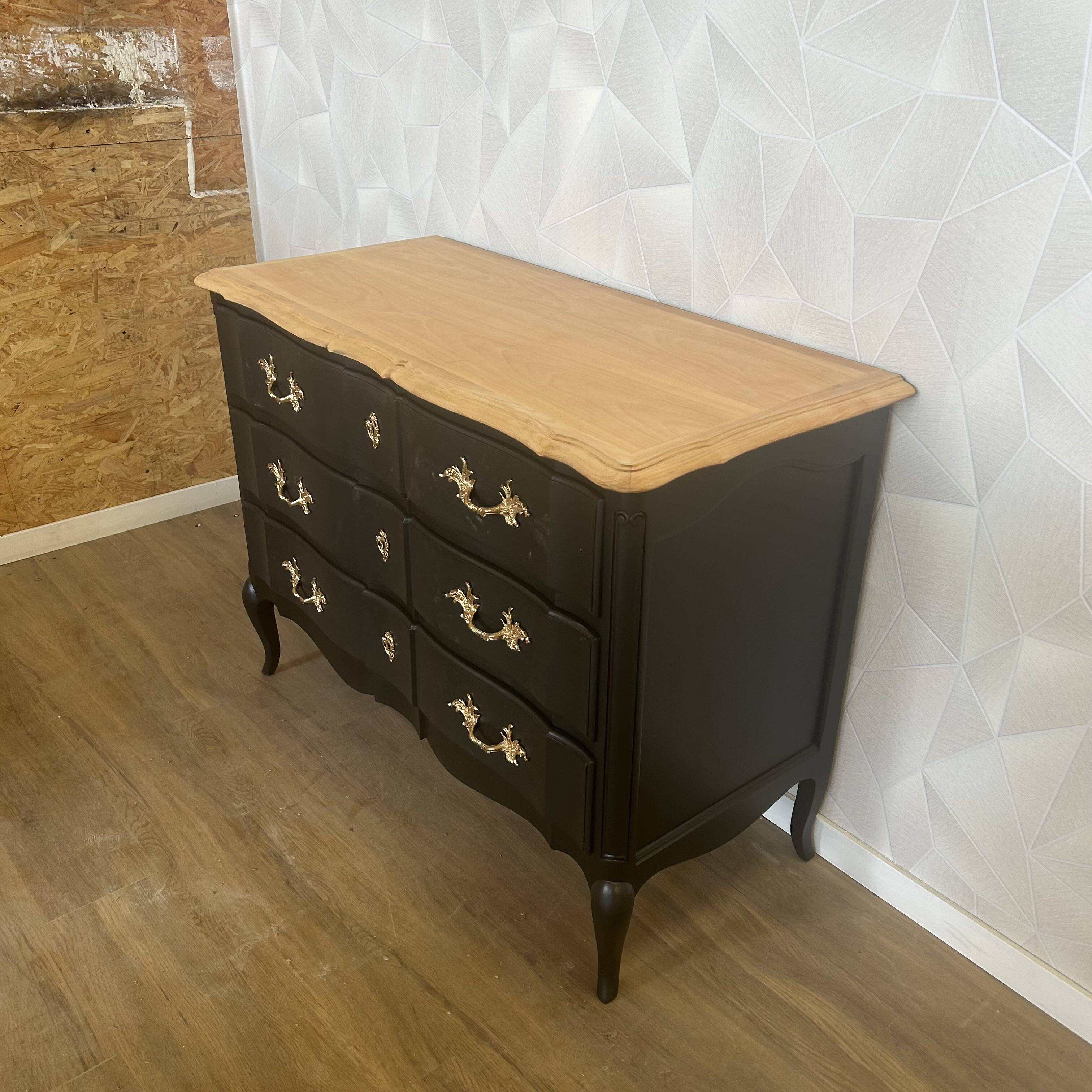 Commode arbalète vintage relooké
