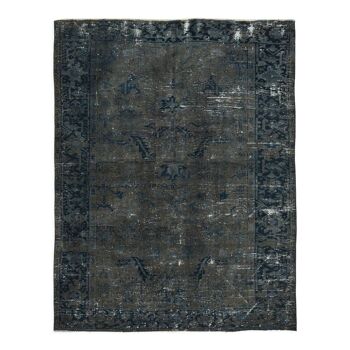 Tapis antiquité persane nouée à la main années 1970 195 cm x 253 cm de laine grise