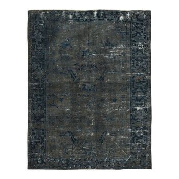 Hand-knotted persian antique 1970s 195 cm x 253 cm grey wool carpet
