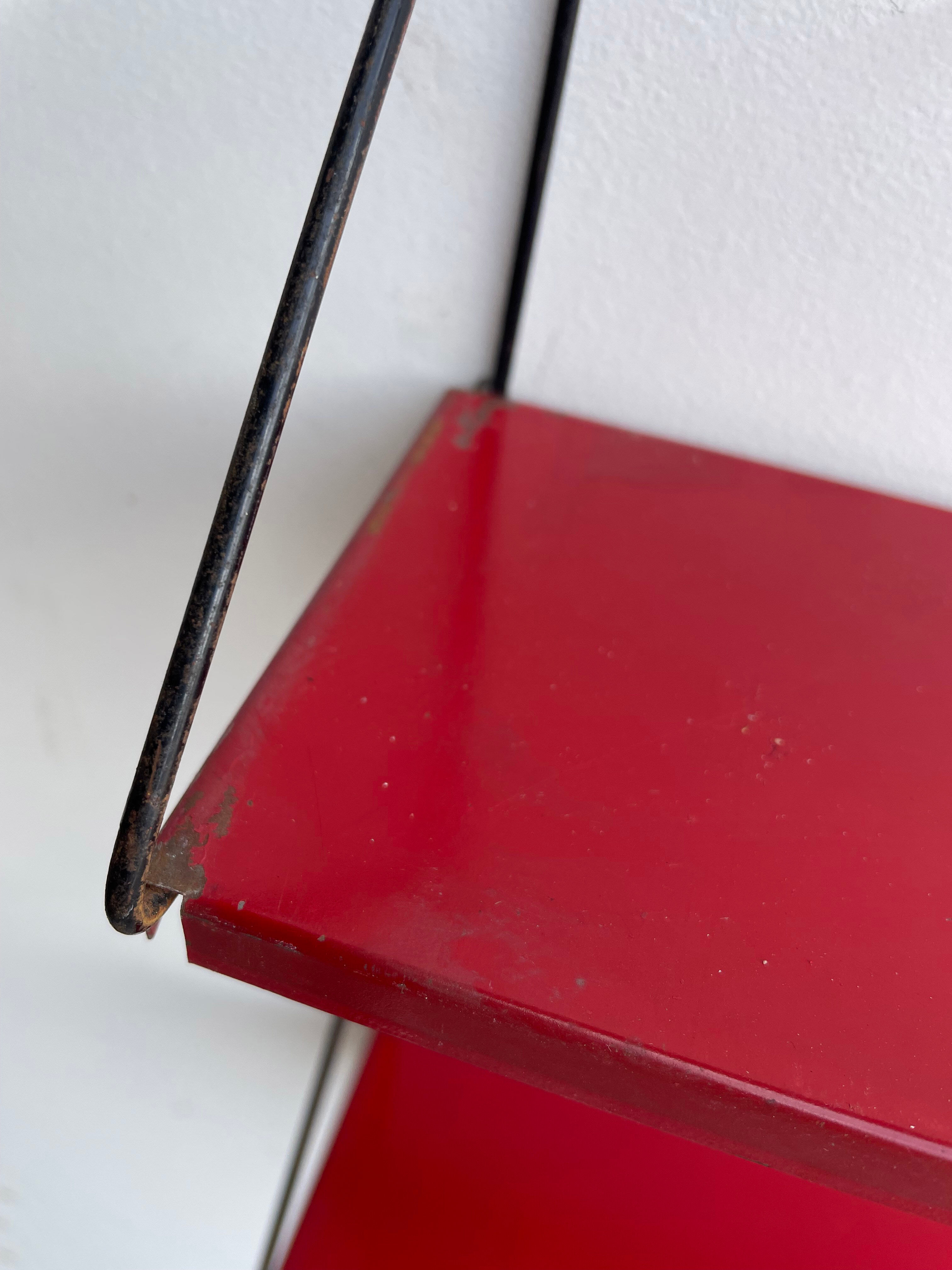 Vintage metal wall shelf wall rack minimalistic 1960’s