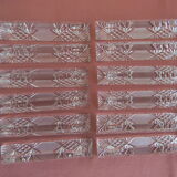 Set of 12 knife holders in cut crystal