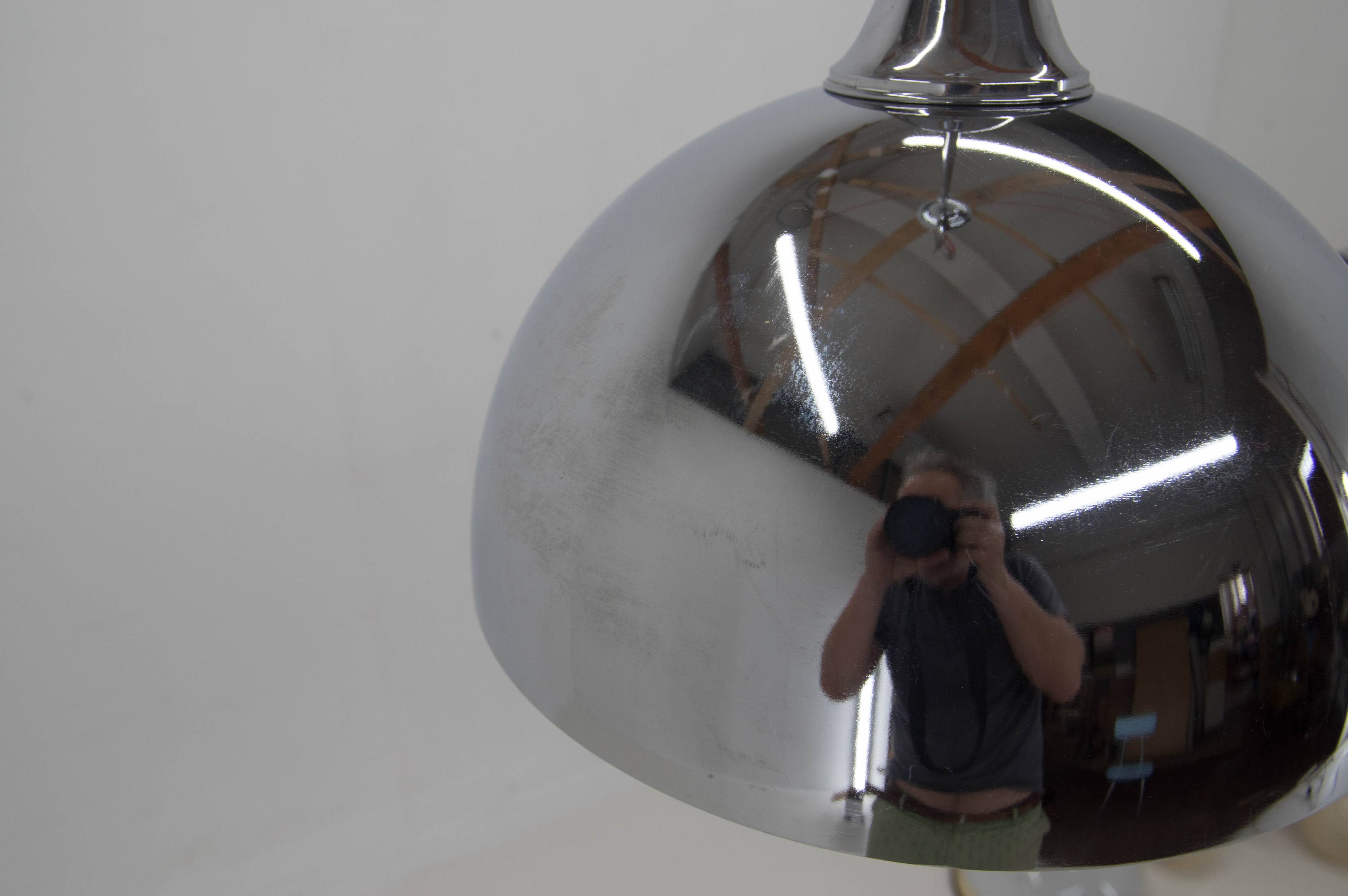 Bauhaus chrome pendant, 1930s, restored