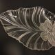 Flower pattern glass dish