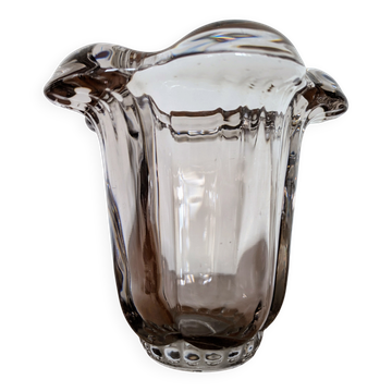 Smoked Crystal Vase