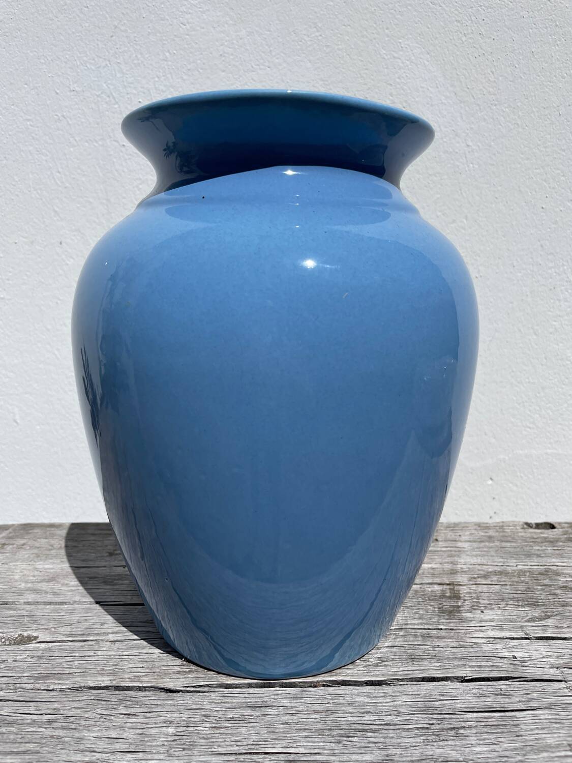 Vase en céramique bleue, 1980