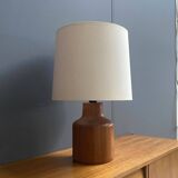 Teak table lamp by Kirk Copenhagen Denmark 1970s