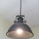 Large round sheet metal pendant light
