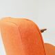 Scandinavian orange papaya wool armchair 1960