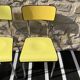 Paire de chaises formica jaune tubauto
