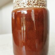 Vintage KIL Yugoslavia Ceramic Vase: Speckled Brown Glaze, 1970s Rustic Pot
