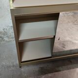 Library Showcase ivory color and anodized aluminum matt gold