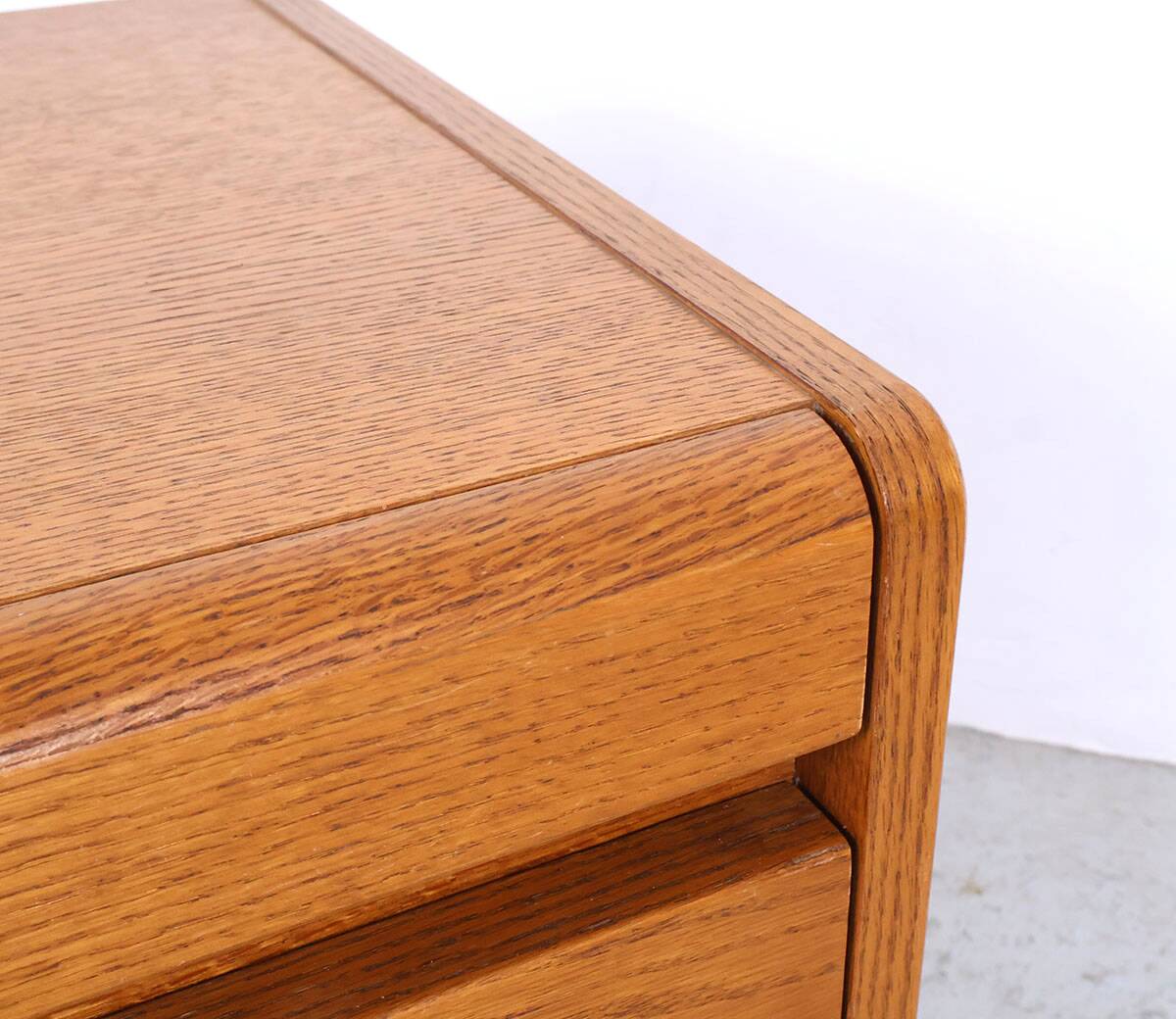 Set of vintage oak bedside tables from Moser, Germany, 1970s