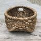 Basket trash of the 60s in braided rattan with handles