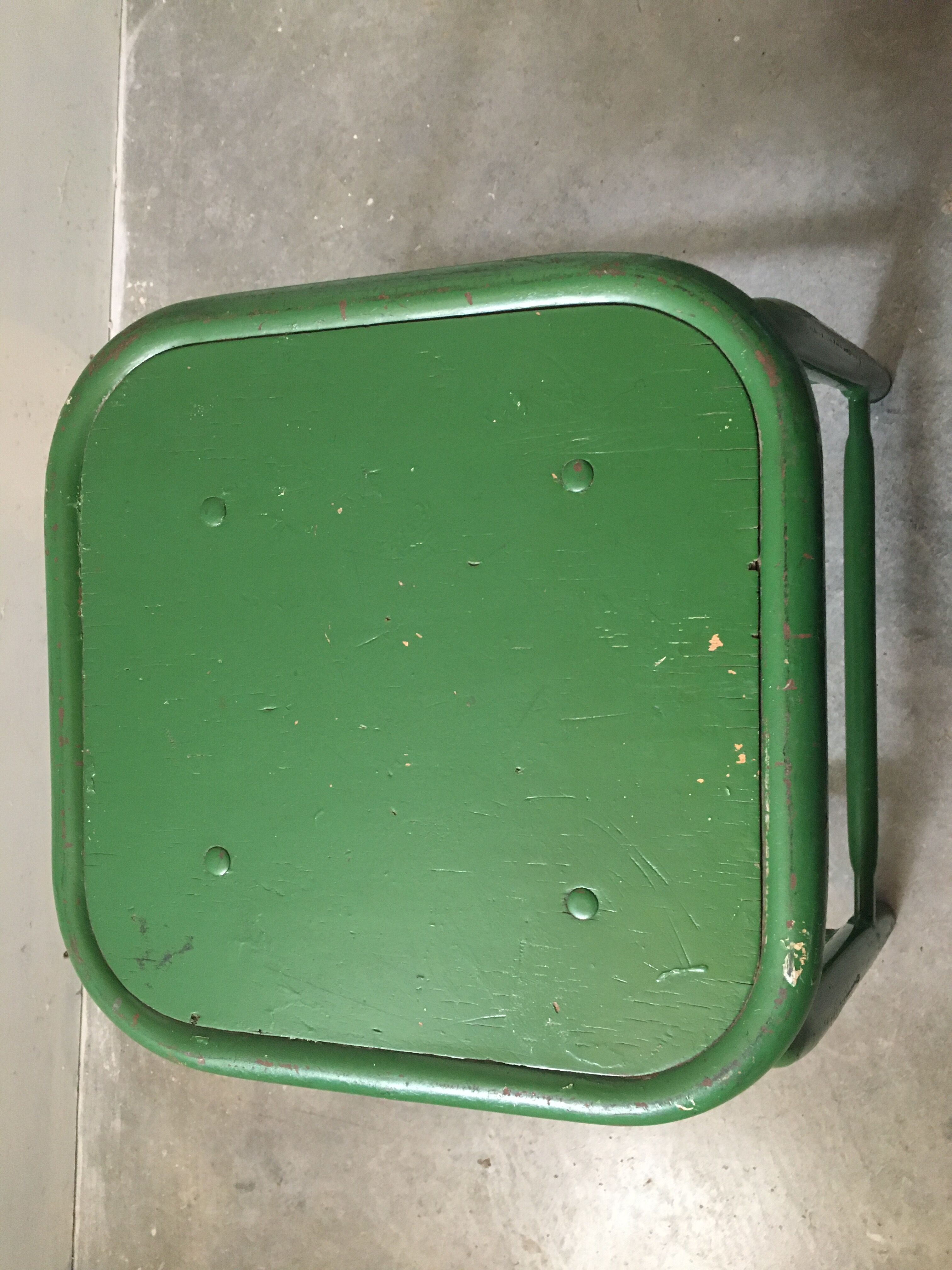 Green military stool