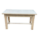 Renovated farmhouse table in solid oak wood and veneer, 135cm.