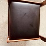 6 black chairs by Gunther Hoffstead for Uniflex - 1960's