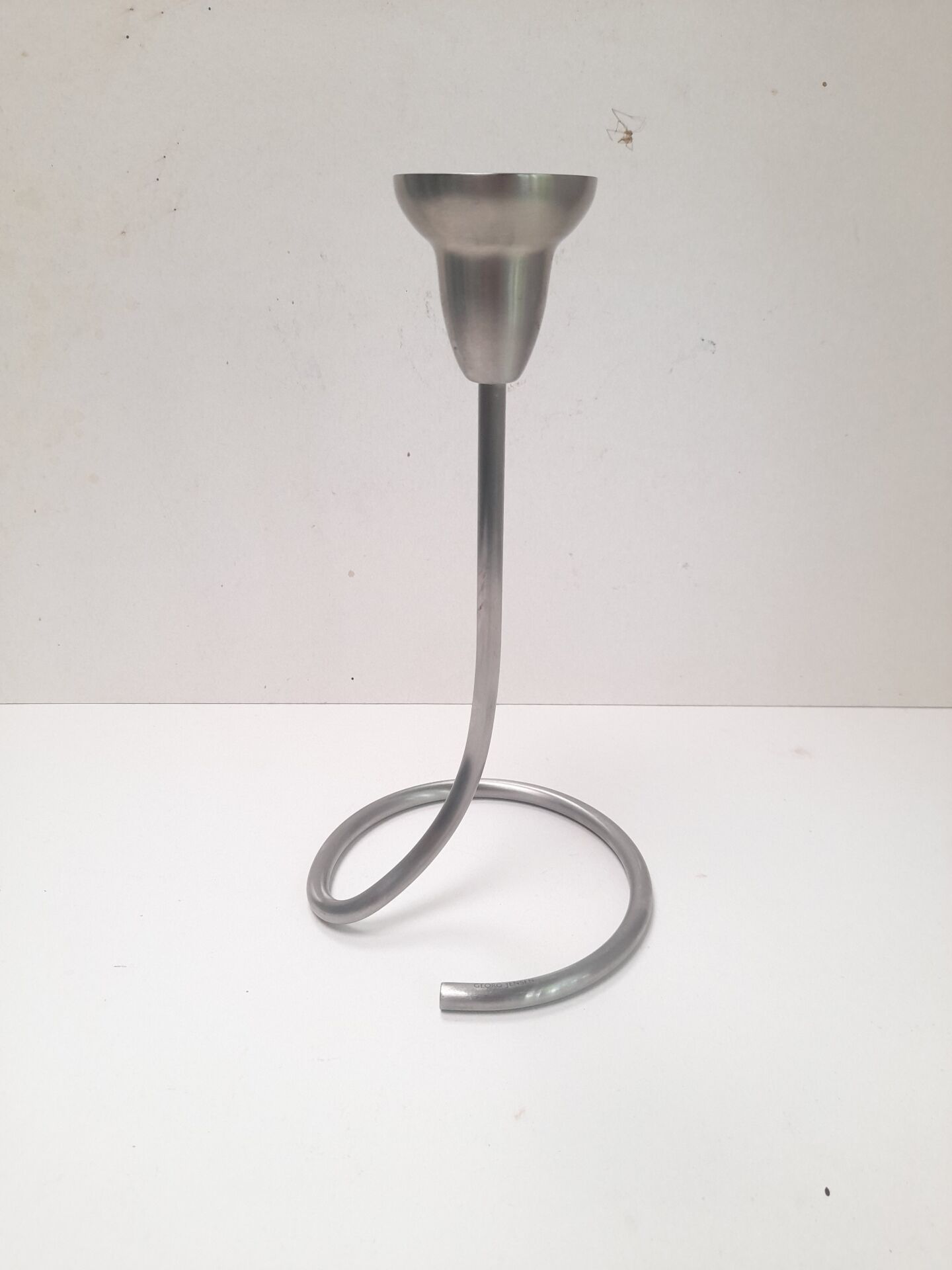 Georg Jensen brushed stainless steel candlestick