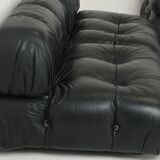 Camaleonda Sofa in Black Leather by Mario Bellini for C&B Italia 1960s