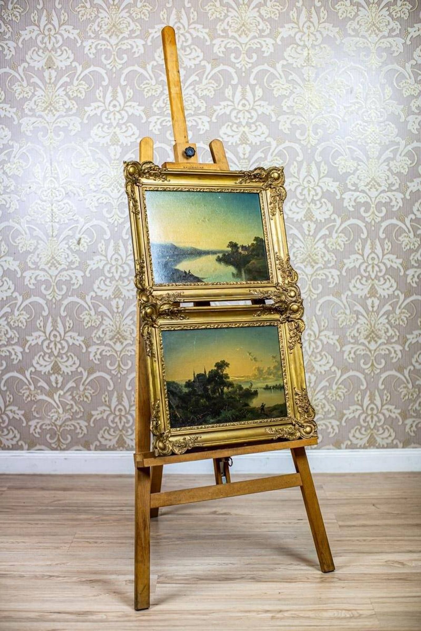 River, 19th Century, Oil on Hardboard, Framed