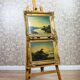 River, 19th Century, Oil on Hardboard, Framed
