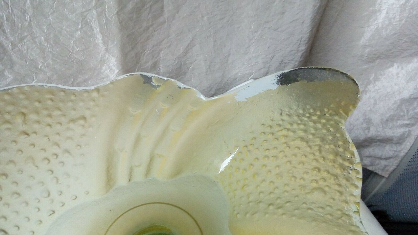 Empty fruit cup frost glass bag piece of contemporary shape 20 eme