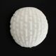 Vintage white glass half-sphere wall light. 1970s