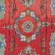Red Floral Kilim Rug, Moldovian Handmade Wool Flatweave 287x207cm