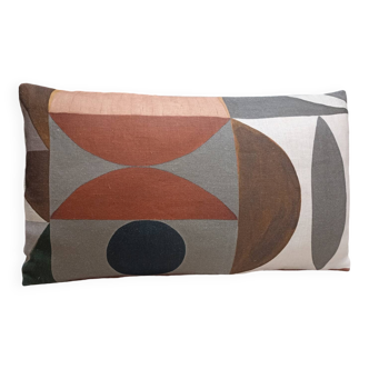 Graphic linen cushion 30x50cm