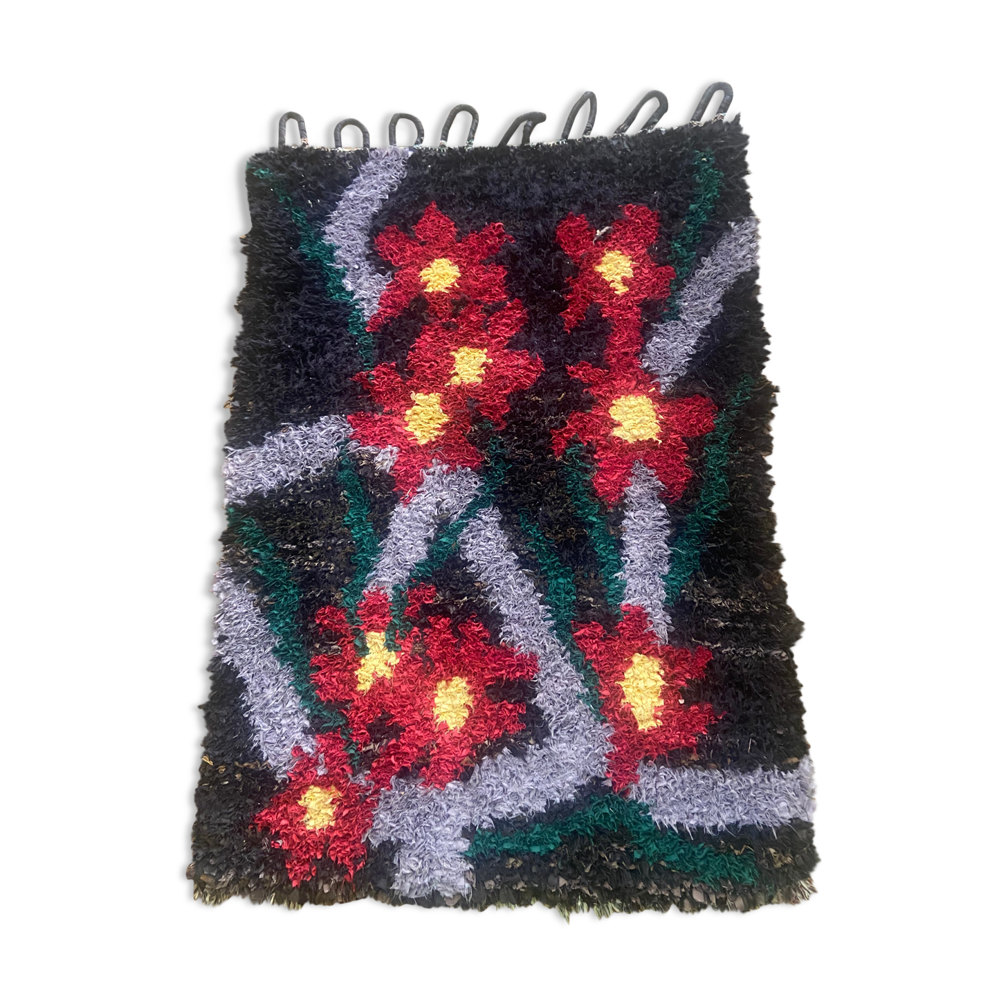 Vintage boucharouite carpet 62x120cm