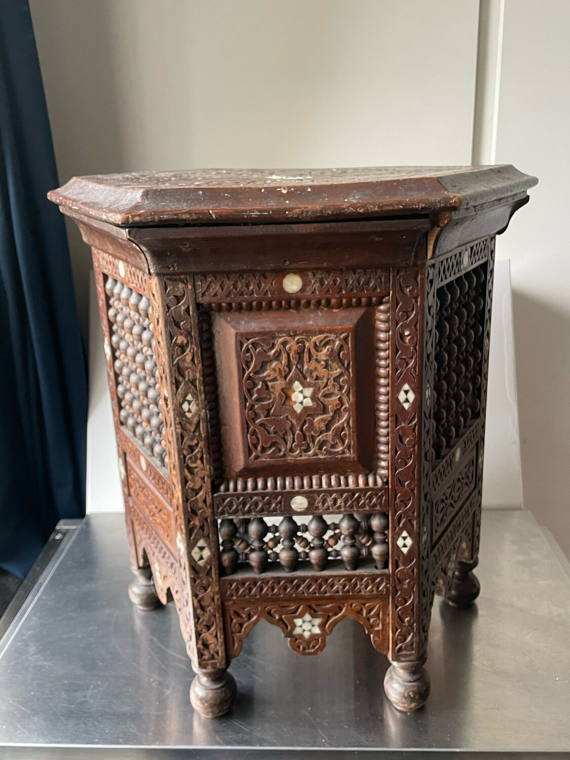 Antique Ottoman Turkish octagonal table