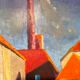 Old painting, cityscape signed and dated 79